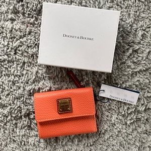 Dooney & Bourke Coral Pebble Grain Flap Wa…
